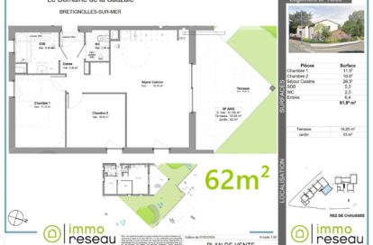 Appartement en frais réduits à BRETIGNOLLES SUR MER (85470) - 3011439308