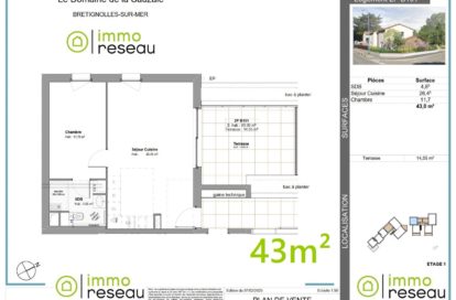 Appartement en frais réduits à BRETIGNOLLES SUR MER (85470) - 3011439310