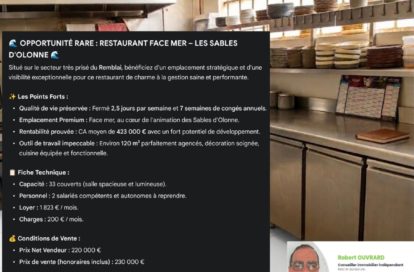 Restaurant à LES SABLES D&rsquo;OLONNE (85100) - 3011443507